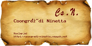 Csongrádi Ninetta névjegykártya